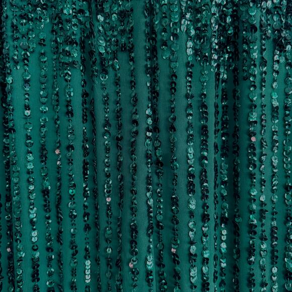 Mac Duggal Midi Sheath Dress Sleeveless High Neck Beaded Sequin Green Size 2 - Picture 5 of 15